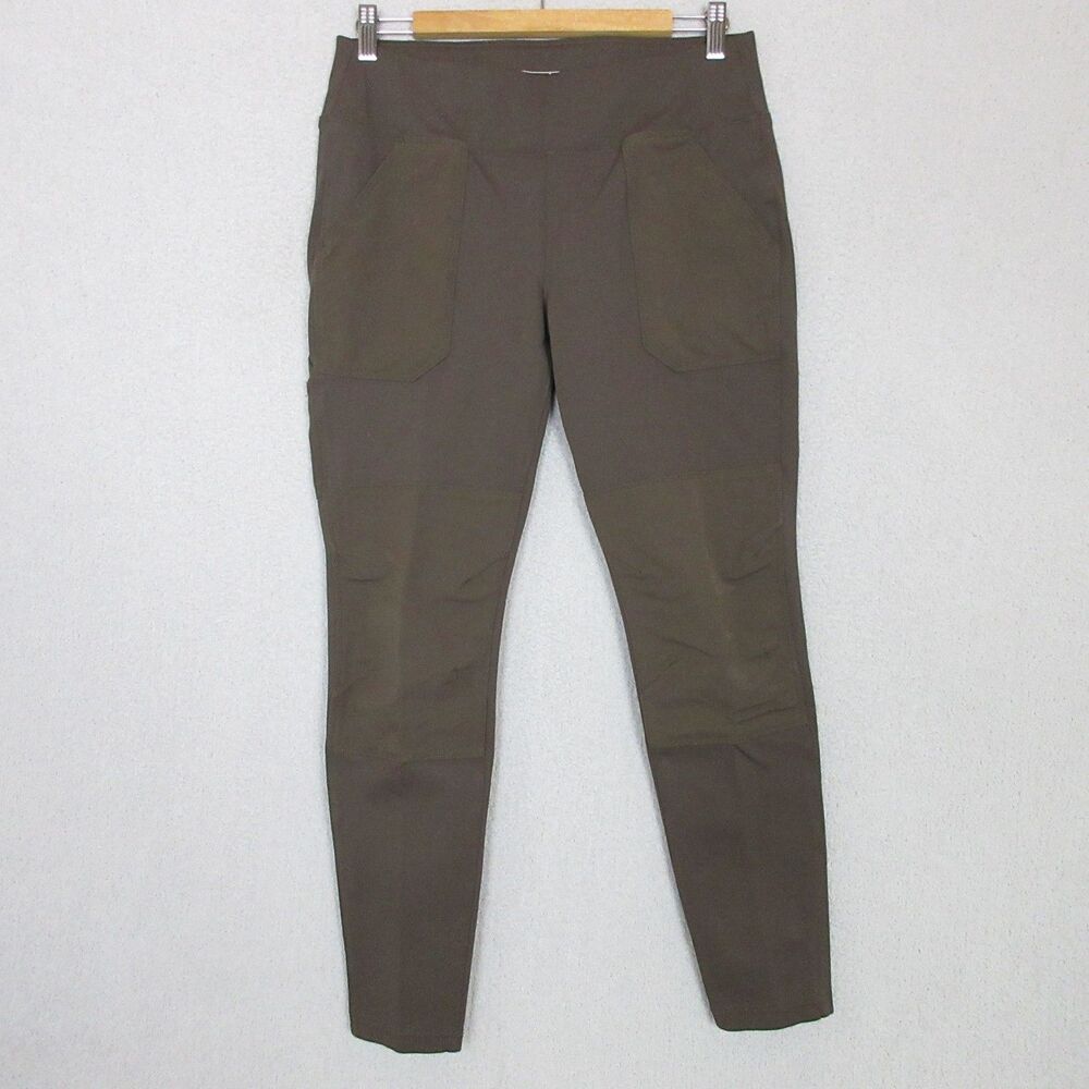 Carhartt Pants Womens Medium Brown Fitted Cargo Utility Leggings Pull On Work
